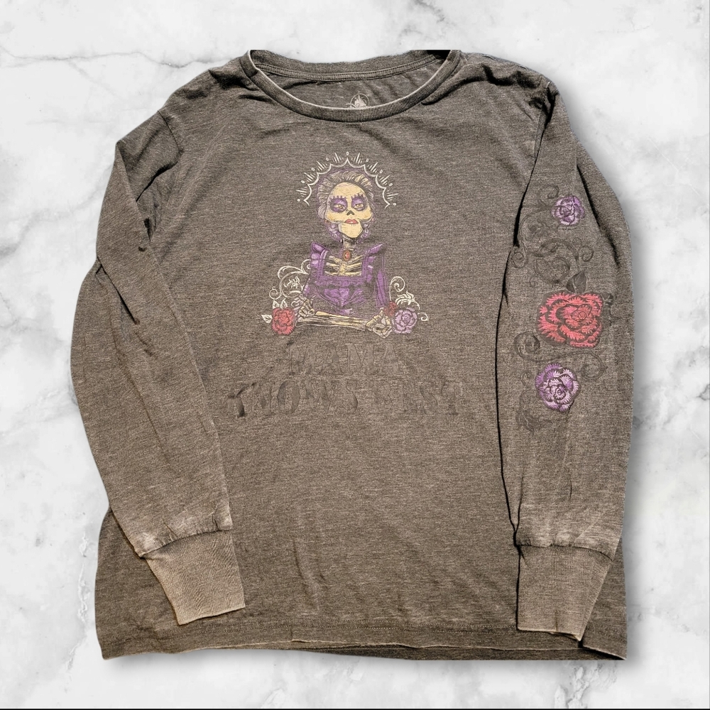 Disney Pixar Coco Imelda Mama Knows Best Long Sleeve T-shirt Women's SIZE Medium